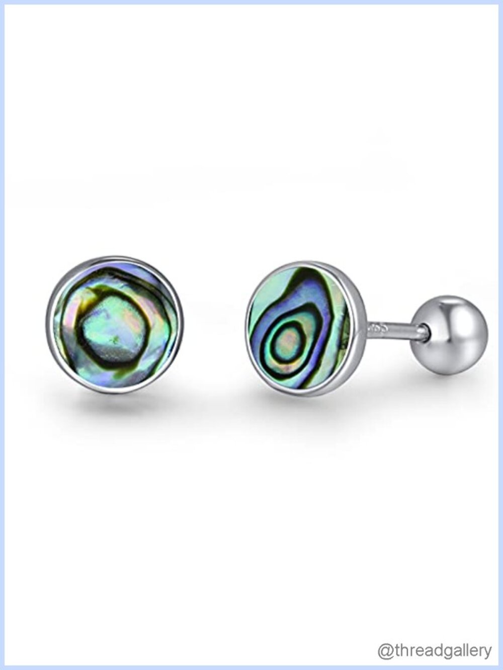 Sterling Silver 5MM Tiny Screw Back Stud Earrings Hypoallergenic Gemstone Gift